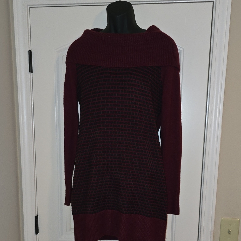 Candie's Off-the-Shoulder Burgundy Sweater